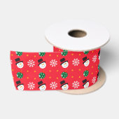 Ruban En Satin Flèches de neige de Noël (Bobine)