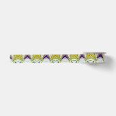 Ruban En Satin Fleur de botanique moderne blanche (Devant)