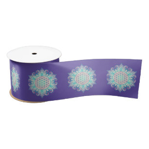 Ruban En Satin Fleur De Vie - Indien Mandala 2