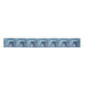 Ruban En Satin Fleur d'Imaginaire Bleu Fancy (Devant)