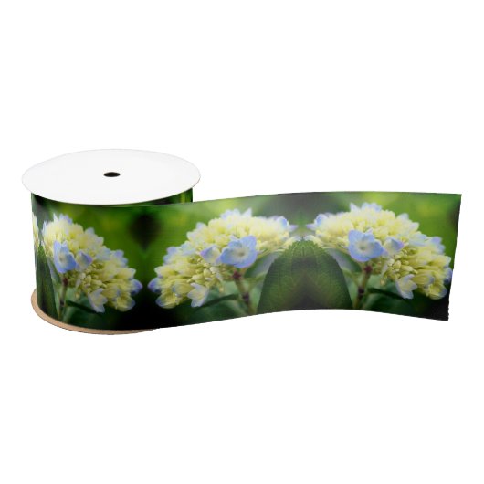 Ruban En Satin Fleur Dreamy Blue Hydrangea (Bobine)