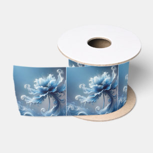 Ruban En Satin Fleur Fantastique Bleue Fantaisie