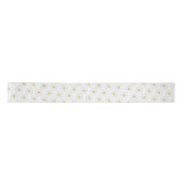 Ruban En Satin Fleur Jardin Floral Jaune Blanc (Devant)