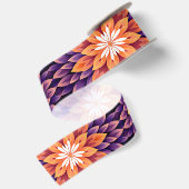 Ruban En Satin Fleur orange violet blanc (Dos)