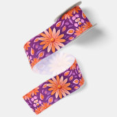 Ruban En Satin Fleur orange violet blanc 4 (Dos)