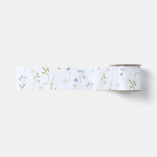 Ruban En Satin Fleur sauvage bleu Floral élégant été
