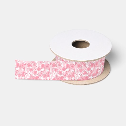 Ruban En Satin fleurs (Bobine)