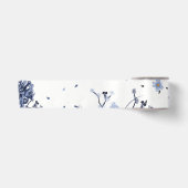 Ruban En Satin Fleurs bleues (Devant)