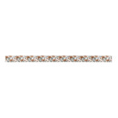 Ruban En Satin Fleurs brun clair sans couture motif (Devant)