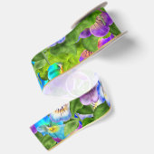 Ruban En Satin Fleurs de Pensée Violette de Naissance en Monogram (Dos)