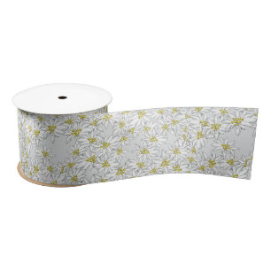 Ruban En Satin Fleurs Edelweiss Son Autrichien de la Musique Flor