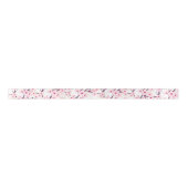 Ruban En Satin Fleurs florales de cerisier rose blanc (Devant)