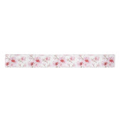 Ruban En Satin Fleurs florales de cerisier rose blanc (Devant)