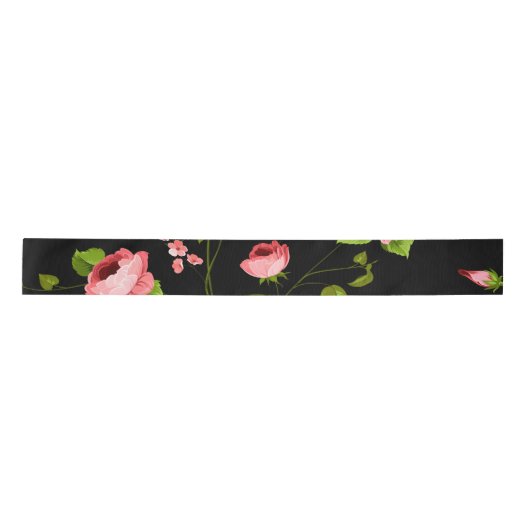 Ruban En Satin Fleurs Motif 18 (Devant)