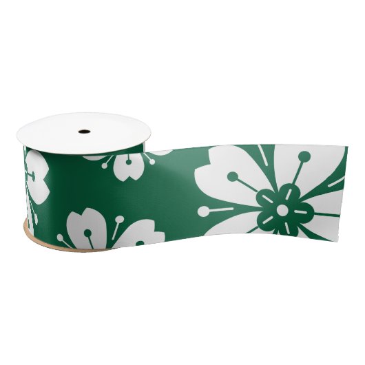 Ruban En Satin Fleurs Motif 3 (Bobine)