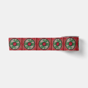 Ruban En Satin Fleurs pour Noël