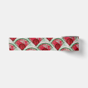 Ruban En Satin Fleurs pour Noël