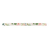 Ruban En Satin Fleurs rose saumon aquarelle (Devant)