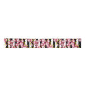 Ruban En Satin Fleurs roses (Devant)