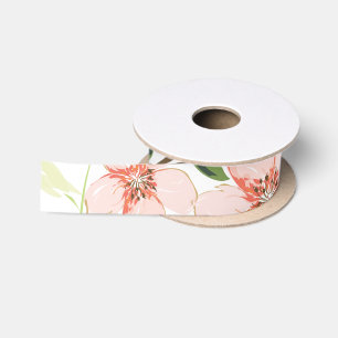 Ruban En Satin Fleurs roses