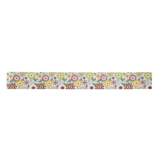 Ruban En Satin Fleurs Super rétro (Devant)