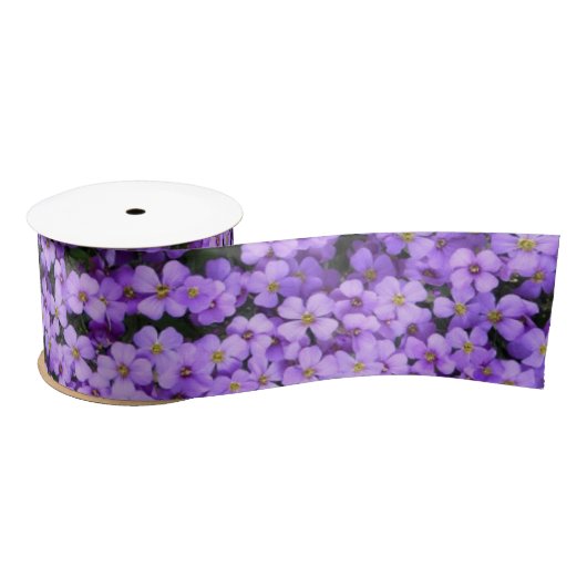 Ruban En Satin Fleurs violettes (Bobine)