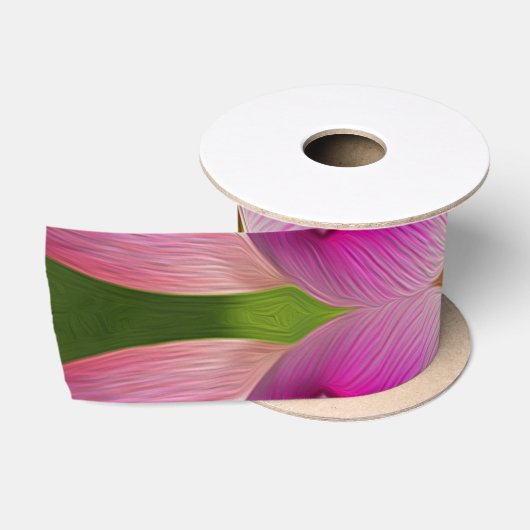 Ruban En Satin FLEUVE PURPLE - Art Fractal - (Bobine)
