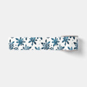 Ruban En Satin Flocon de neige bleu épicé (Devant)