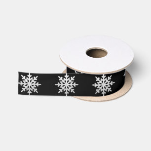 Ruban En Satin Flocon de neige Parties scintillant en argent