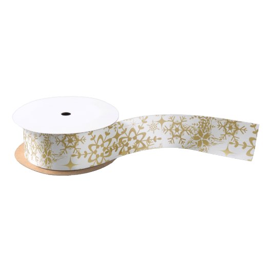 Ruban En Satin Flocon de neige Satin Ribbon (Bobine)