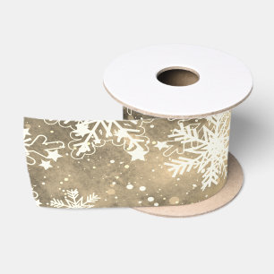 Ruban En Satin FloconsDOr,Noël
