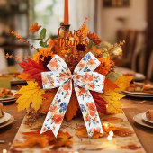 Ruban En Satin Floral orange et bleu