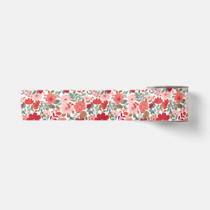 Ruban En Satin Flore de Noël rouge