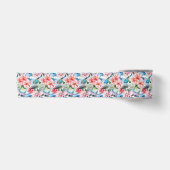 Ruban En Satin Flore Fleurs de feuillage Vert Bleu (Devant)