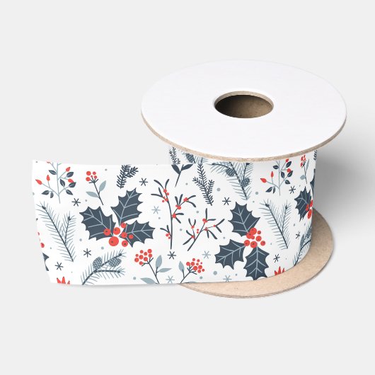 Ruban En Satin Flore hivernale (Bobine)
