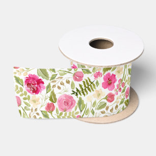 Ruban En Satin Flores de rose moderne