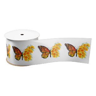 Ruban En Satin Flower Butterfly with Yellow California Poppy