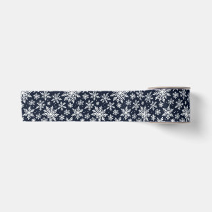 Ruban En Satin Fond hivernal sombre de flocon de neige Cozy Holid