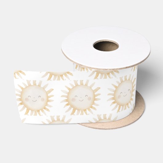 Ruban En Satin Fond mignon soleil (Bobine)