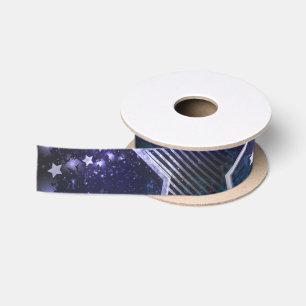 Ruban En Satin Fond spatial avec étoiles