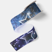 Ruban En Satin Fond spatial avec étoiles (Dos)
