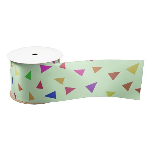 Ruban En Satin Forme géométrique triangulaire (Bobine)