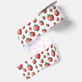 Ruban En Satin Fraise et fraises (Dos)
