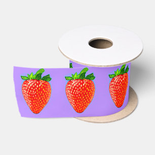Ruban En Satin Fraise rouge en style pop art