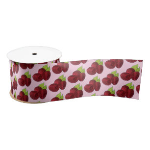 Ruban En Satin Framboises rouges framboises mûres Imprimer