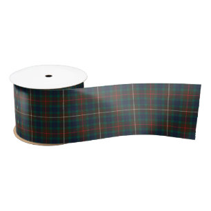 Ruban En Satin Fraser Chasse Tartan Plaid Motif