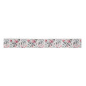Ruban En Satin French Country Toile Fleurie Design Rose (Devant)