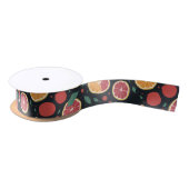 Ruban En Satin Fruits d'agrumes cool Pamplemousse rouge Motif ora (Bobine)