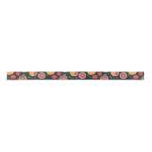 Ruban En Satin Fruits d'agrumes cool Pamplemousse rouge Motif ora (Devant)