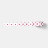 Ruban En Satin Fuchsia croix sur le blanc (Devant)